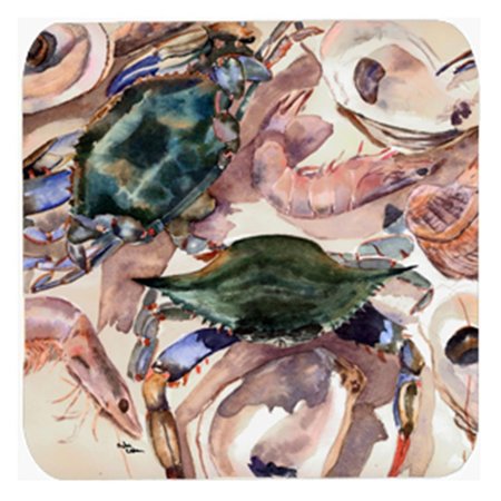 CAROLINES TREASURES Crab Foam Coasters- Set of 4 8618FC